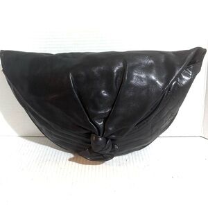 Vintage Black Leather Clutch
